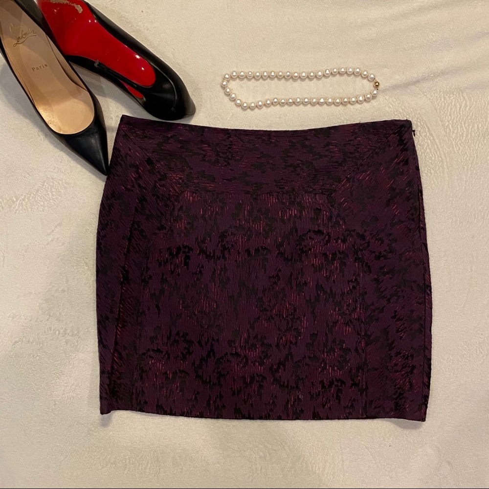 Diane von Furstenberg Purple Patterned Skirt